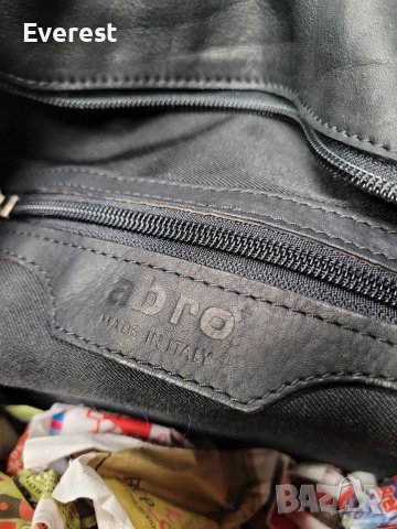 ABRO естествена кожа черна чанта,тип торба( от 195€ до 400€  в интернет сайтове), снимка 12 - Чанти - 38985745