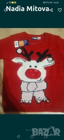 коледен пуловер, снимка 3 - Детски рокли и поли - 42707047
