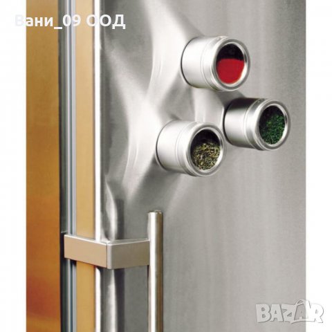 Сет канистерчета за подправки с магнитна стойка, снимка 4 - Аксесоари за кухня - 34763286