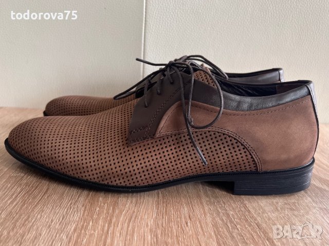 Нови обувки от естествена кожа(набук),40 номер, снимка 3 - Ежедневни обувки - 40656134