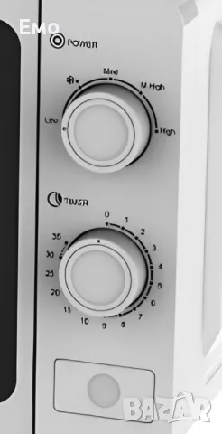 Микровълнова фурна - 700W, 20л, 5 степени на мощност, Таймер до 35 мин. Размразяване, Бял, снимка 2 - Микровълнови - 48469468