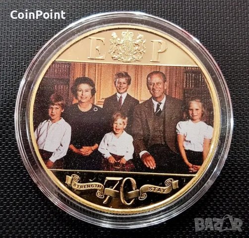 Позлатена монета 1 crown 2017 - The Ruby Decade
