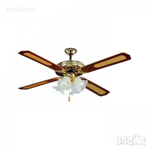 Вентилатор за таван 60W с лампи 4хЕ27 4перки 132cm