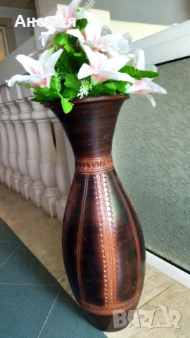 Внушителна ваза с височина 62 см, снимка 4 - Вази - 50923842