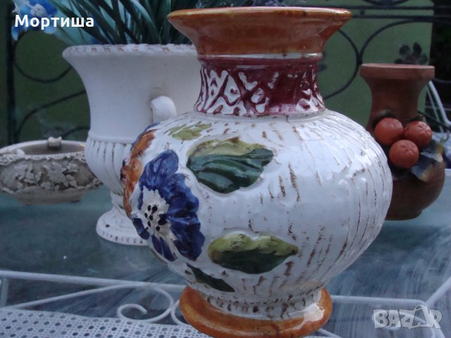 maiolica великолепна ръчно изработена ваза , снимка 3 - Вази - 26329079