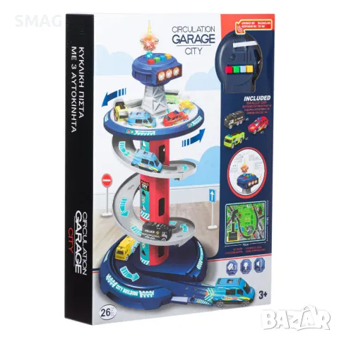 Кръгла пистова контролна кула за гараж със звукови светлини 164 - 26 бр. S_1208415, снимка 3 - Коли, камиони, мотори, писти - 48011868