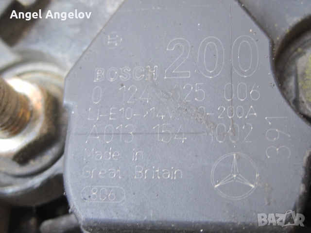 Динамо / Генератор за MERCEDES VITO W639 2.2 CDI 651 A0131541002 0124625006 Bosch 12V 200A VITO W639, снимка 3 - Части - 52244269