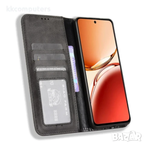 OPPO Reno12 F /12 FS 5G Retro Texture Wallet Калъф и Протектор, снимка 7 - Калъфи, кейсове - 51354154