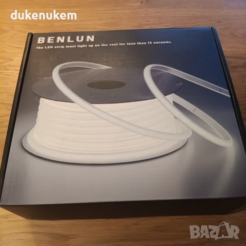 Неонова LED лента 220V – 10 м, Топло бяла 3000K, IP65, снимка 11 - Лед осветление - 53171884