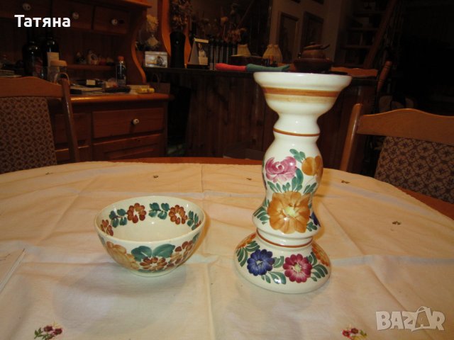  ЧИНИИ ,ВАЗИ :СВЕЩНИЦИ от 50-те години --керамика  КОЛО, снимка 11 - Сервизи - 33427046