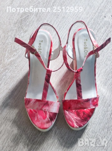 Дамски сандали на платформа , снимка 3 - Сандали - 53297514