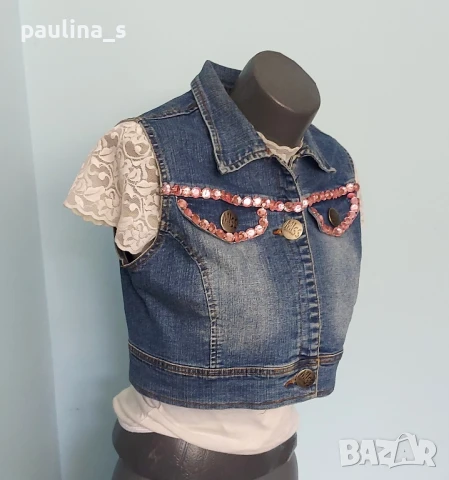 Три различни броя / Къс дънков елек "Force" jeans, "miss Latina" и "G3000" black out , снимка 11 - Елеци - 51314938