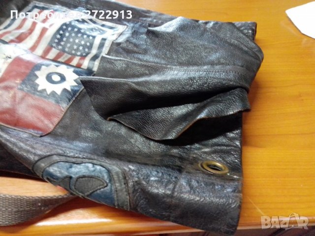 Рокерска чанта,естествена кожа, снимка 5 - Чанти - 33172394