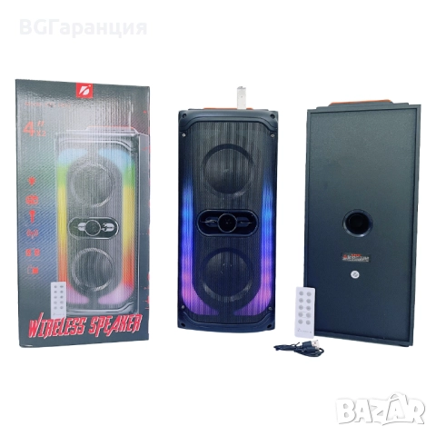 Безжичен високоговорител KTS-1812 с RGB осветление, снимка 4 - Друга електроника - 52263348