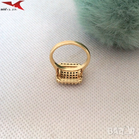 Пръстен с 14К златно покритие 224826, снимка 3 - Пръстени - 52646726