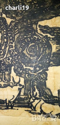 картина 1977г. С Георев, снимка 4 - Картини - 32478039