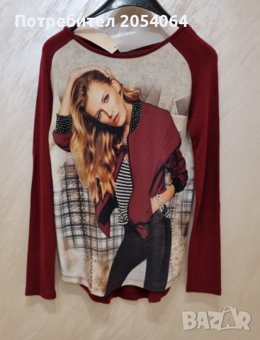 Блуза вискоза, памук. , снимка 1 - Блузи с дълъг ръкав и пуловери - 44012563