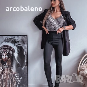 Дамски черен клин с цип , снимка 5 - Клинове - 51933194