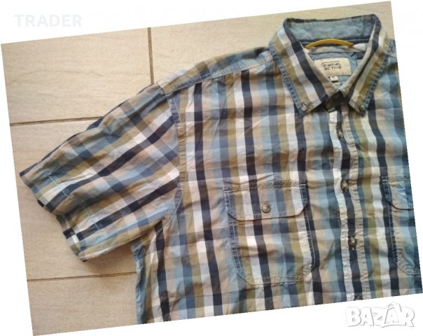 Мъжка риза с къс ръкав CAMEL ACTIVE размер XL 100% памук, снимка 8 - Ризи - 20547218