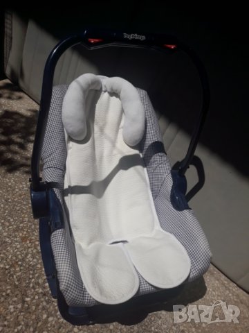 Тъмно синьо столче люлка за бебе до 10 кг, 0-6 месеца + подложка, снимка 1