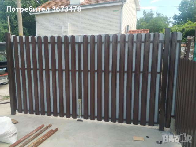 Метални профили (летви) за ограда, Цвят КАФЯВ/АНТРАЦИТ, 1.5 м, снимка 14 - Огради и мрежи - 40073261