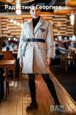 Дамска зимна грейка с колан (тип сако)