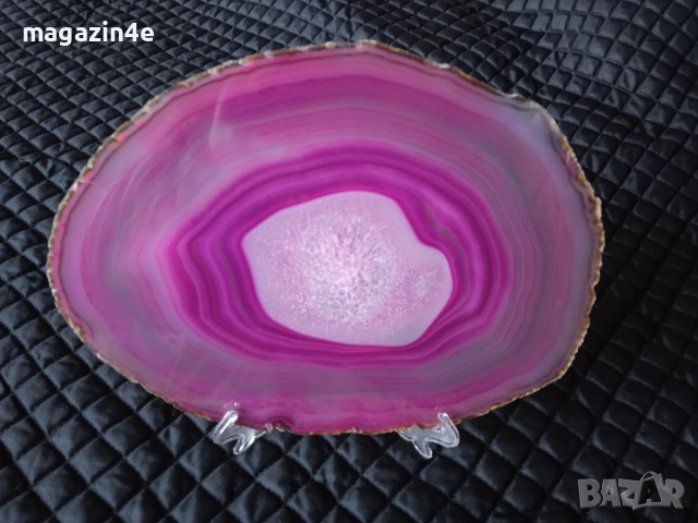 Голяма плочка от естествен ахат,скъпоценен камък за хармония и дълголетие,Родопи,Родопис,