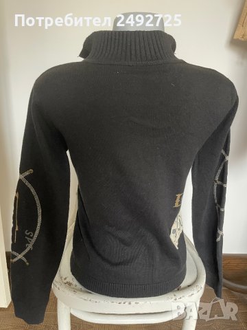 Блуза полувер черно, снимка 3 - Блузи с дълъг ръкав и пуловери - 43128084
