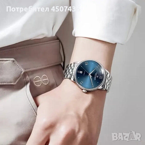 LOUIE JUELEN Дизайнерски,винтидж автоматичен,механичен часовник,21 камъка,Резерва мощност:48 часа, снимка 2 - Мъжки - 52755082