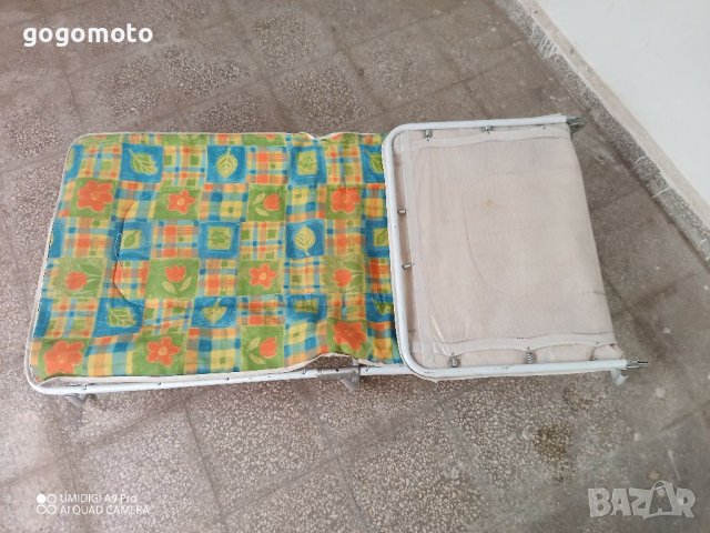 Туристически креват, шезлонг, сгъваемо легло с матрак, дюшек, снимка 3 - Къмпинг мебели - 36899963