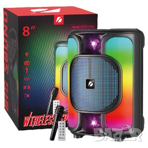 Караоке Тонколона KTS 1766, 8” инча басов високоговорител + микрофон, снимка 2 - Тонколони - 43816388