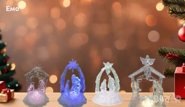 Коледна светеща фигурка „Сцена от Рождество Христово“, снимка 2 - Декорация за дома - 47912190