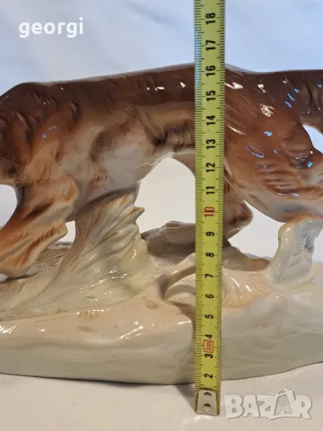 голяма порцеланова фигура Royal Dux ловно куче , снимка 8 - Колекции - 47645366