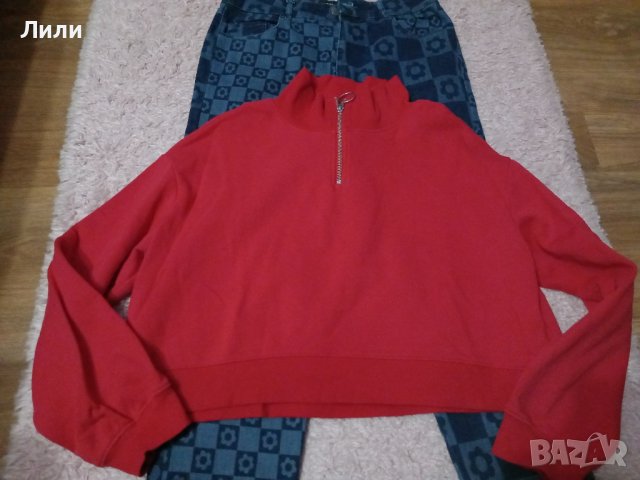 дънки и блуза/суичър h&m, снимка 2 - Дънки - 43974933