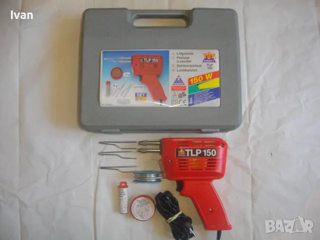 НОВ 150 вата Немски Индукционен електрически ПОЯЛНИК Пълен комплкт 3 Човки Top Craft TPL 150, снимка 5 - Поялници и запояване - 47402294