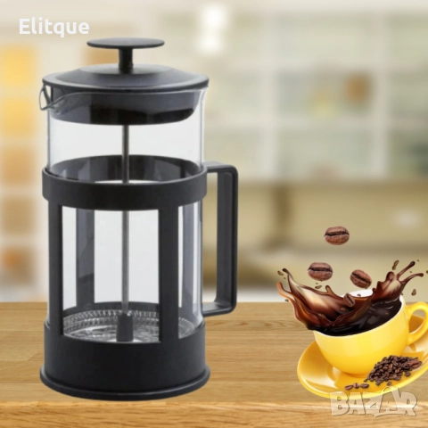 Френска преса за чай и кафе, 350мл/600мл., Стъкло с пластмасова основа, снимка 3 - Други - 52818871