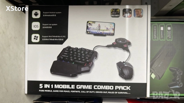 Геймърска мишка и клавиатура за телефон, смартфон, таблет, снимка 13 - Клавиатури и мишки - 52568619