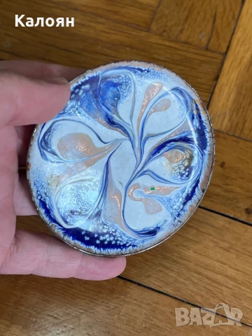 Емайлирана метална чинийка декоративна , снимка 2 - Декорация за дома - 50707748