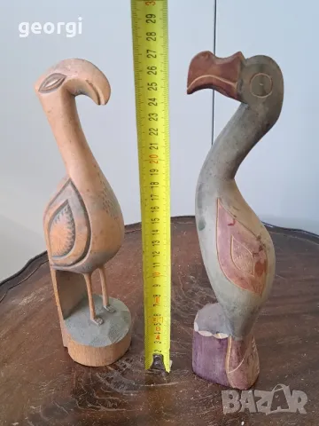 екзэтични дървени фигури птици дърворезба    5/2, снимка 6 - Декорация за дома - 49081498