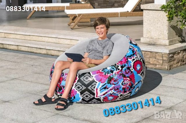 Надуваем фотьойл Кресло с принт , снимка 4 - Столове - 39834246