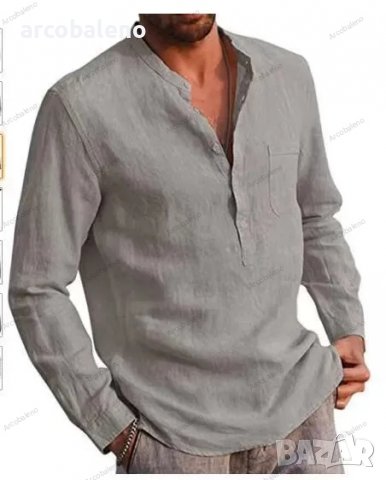 Мъжка ежедневна риза с дълъг ръкав, 6цвята - 023, снимка 5 - Ризи - 39799122