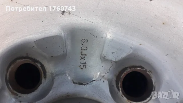 4 бр железни джанти за Хюндай "Н1" 1998-2007г. Джантите са перфектни а гумите вървят подарък., снимка 7 - Гуми и джанти - 50130925