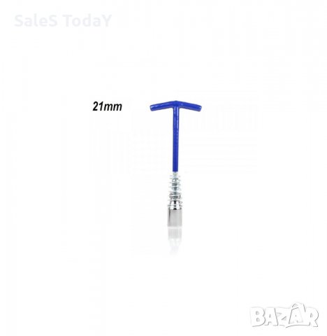 Ключ за свещи, 21мм, пружина, Т-образна дръжка