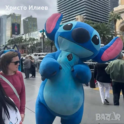 Гигантски надуваем костюм на Стич 1,9м 2,5м Stitch за изненади детски рожденни дни партита, снимка 2 - Други - 50556405