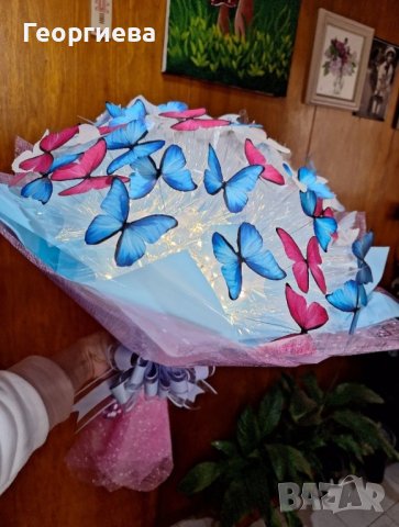 ЗАПОВЯДАЙТЕ‼️Светещи, ръчно изработени букети "DESS"🦋💐, снимка 14 - Подаръци за имен ден - 44067840