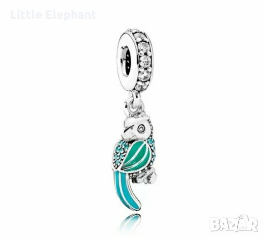 Висящ елемент магически папагал със сини камъни/нов