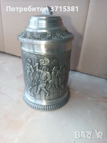 Цинкова халба, снимка 4 - Антикварни и старинни предмети - 52910509