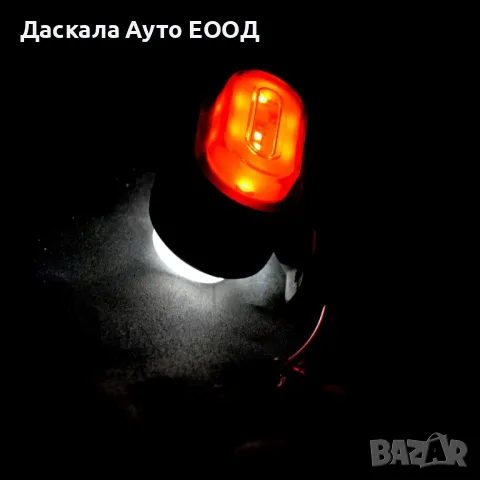 1бр. мини овално ЛЕД LED NEON рогче, червено-бяло, 12-24V, снимка 3 - Аксесоари и консумативи - 50267559