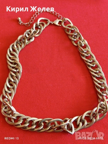 Масивно сребристо колие много красив стилен дизайн 51886, снимка 4 - Колиета, медальони, синджири - 53533704