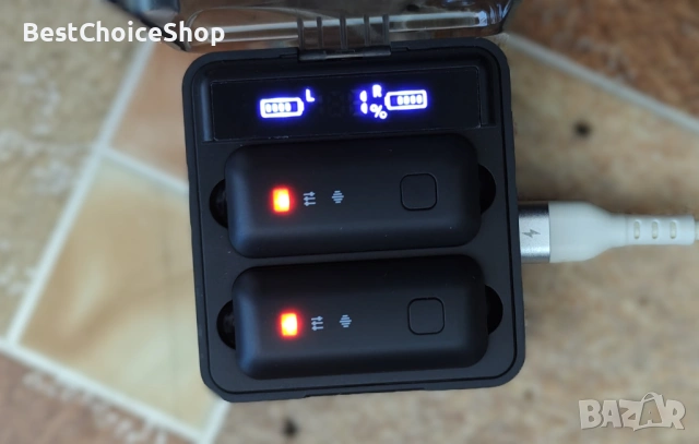 Wireless Lavalier Microphone – Двоен безжичен микрофон (Type-C + Lightning), снимка 5 - Микрофони - 53399909